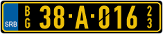 License plate of Serbia, Diplomatic
