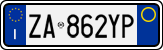 License plate of Italy, Cars (1994 year series)