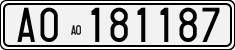 License plate of Italy, Cars (1927 year series)