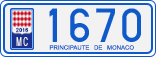 License plate of Monaco, Cars