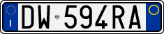 License plate of Italy, Cars (1994 year series)