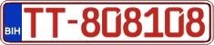 License plate of Bosnia and Herzegovina, Provisional