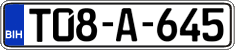License plate of Bosnia and Herzegovina, Regular plates