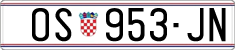 License plate of Croatia, Regular plates