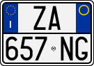 License plate of Italy, Cars (1994 year series)