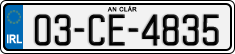 License plate of Ireland, Regular plates
