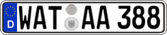 German license plate, Regular plates