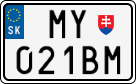 License plate of Slovakia, Motorcycles