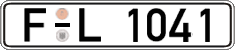 German license plate, Regular plates