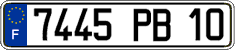 French license plate, FNI