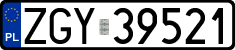 License plates of Poland, Regular car plates