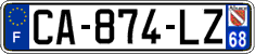 French license plate, SIV (ordinary)