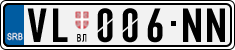 License plate of Serbia, Cars