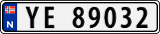 License plate of Norway, Cars