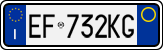 License plate of Italy, Cars (1994 year series)