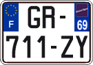 French license plate, SIV (ordinary)