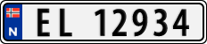 License plate of Norway, Cars