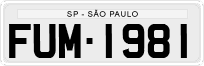License plate of Brazil, Private owners (1990)