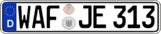 German license plate, Regular plates