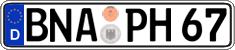 German license plate, Regular plates