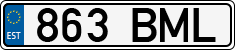 License plate of Estonia, Regular car plates