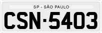 License plate of Brazil, Private owners (1990)