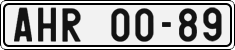 License plate of the Czech Republic, Cars (1960)