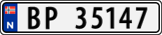 License plate of Norway, Cars