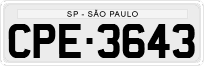 License plate of Brazil, Private owners (1990)