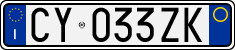 License plate of Italy, Cars (1994 year series)