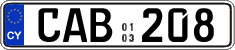 License plate of Cyprus, Regular plates