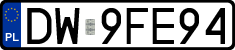 License plates of Poland, Regular car plates