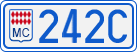 License plate of Monaco, Cars