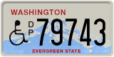 Washington, Vehicles for disabled persons (D/P 12345)