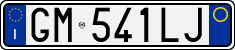 License plate of Italy, Cars (1994 year series)
