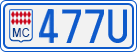 License plate of Monaco, Cars