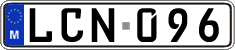 License plate of Malta, Regular plates (ABC 123)