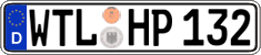 German license plate, Regular plates