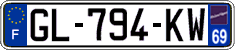 French license plate, SIV (ordinary)