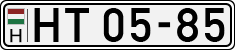 license plates of Hungary, Army (1990)