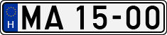 license plates of Hungary, National Ambulance Service (1990)