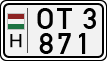 license plates of Hungary, Oldtimers (1990)