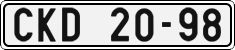 License plate of the Czech Republic, Cars (1960)