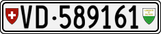 License plate of Switzerland, Cars