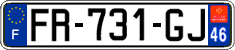 French license plate, SIV (ordinary)