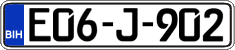 License plate of Bosnia and Herzegovina, Regular plates