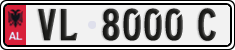 License plate of Albania, Cars (1993)