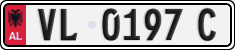 License plate of Albania, Cars (1993)