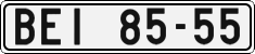 License plate of the Czech Republic, Cars (1960)