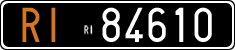 License plate of Italy, Cars (1927 year series)